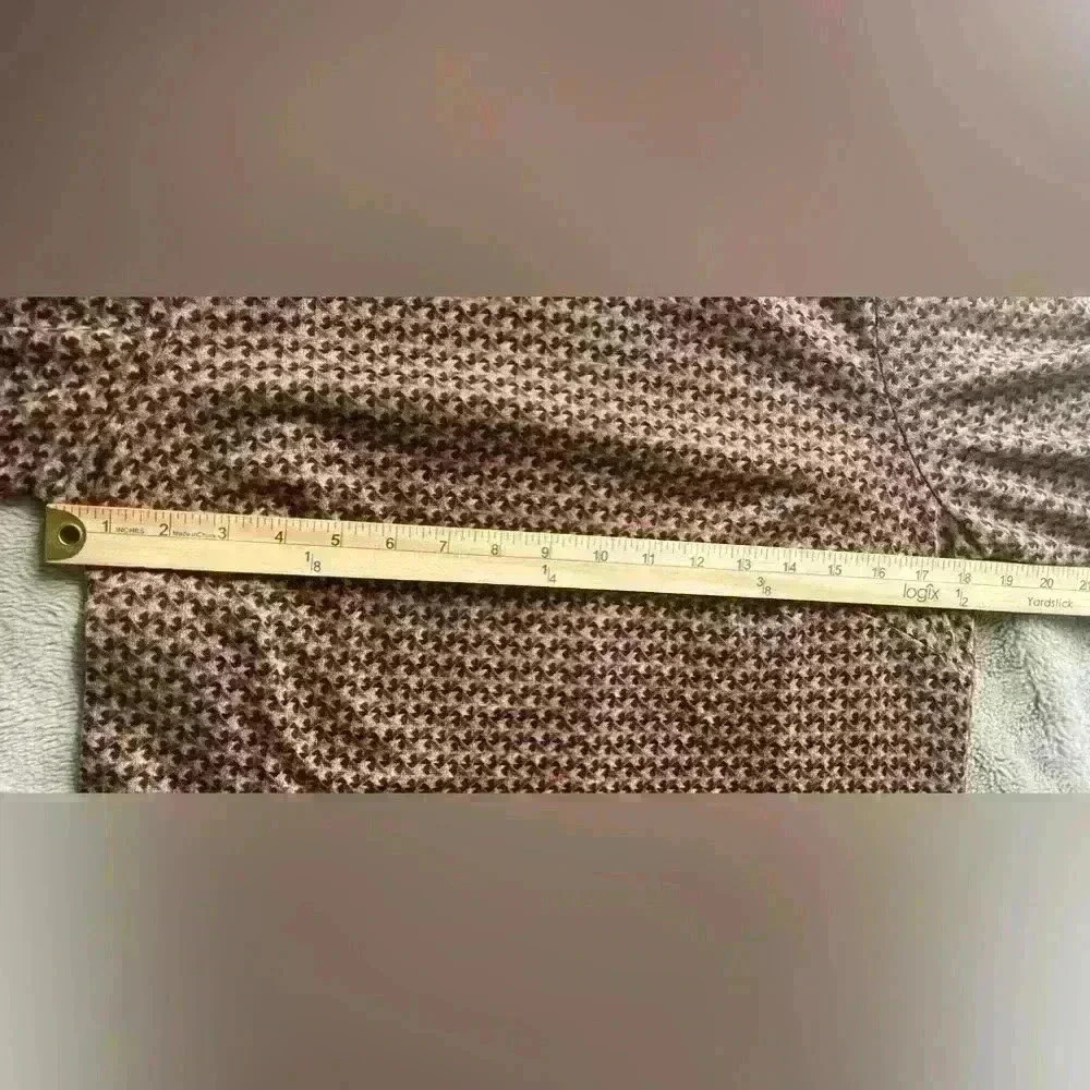 52seven Hacci Drop Waist Mock Neck Dress Sz M Brown multicolor - Picture 12 of 14